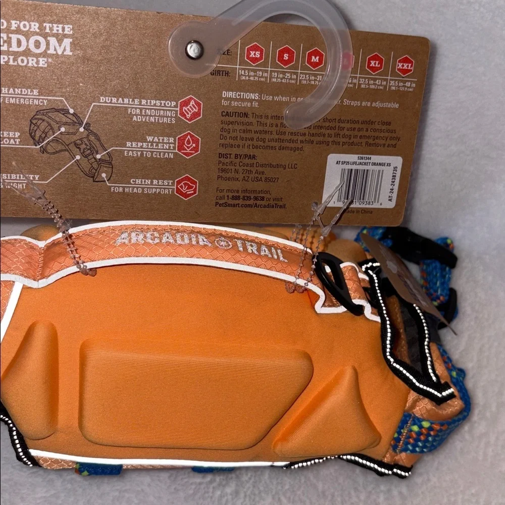 Arcadia Trail High Visibility Life Jacket FOR X SMALL DOG NWT